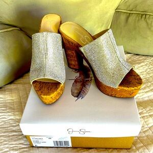 Jessica Simpson sparkly platforms. Size 8